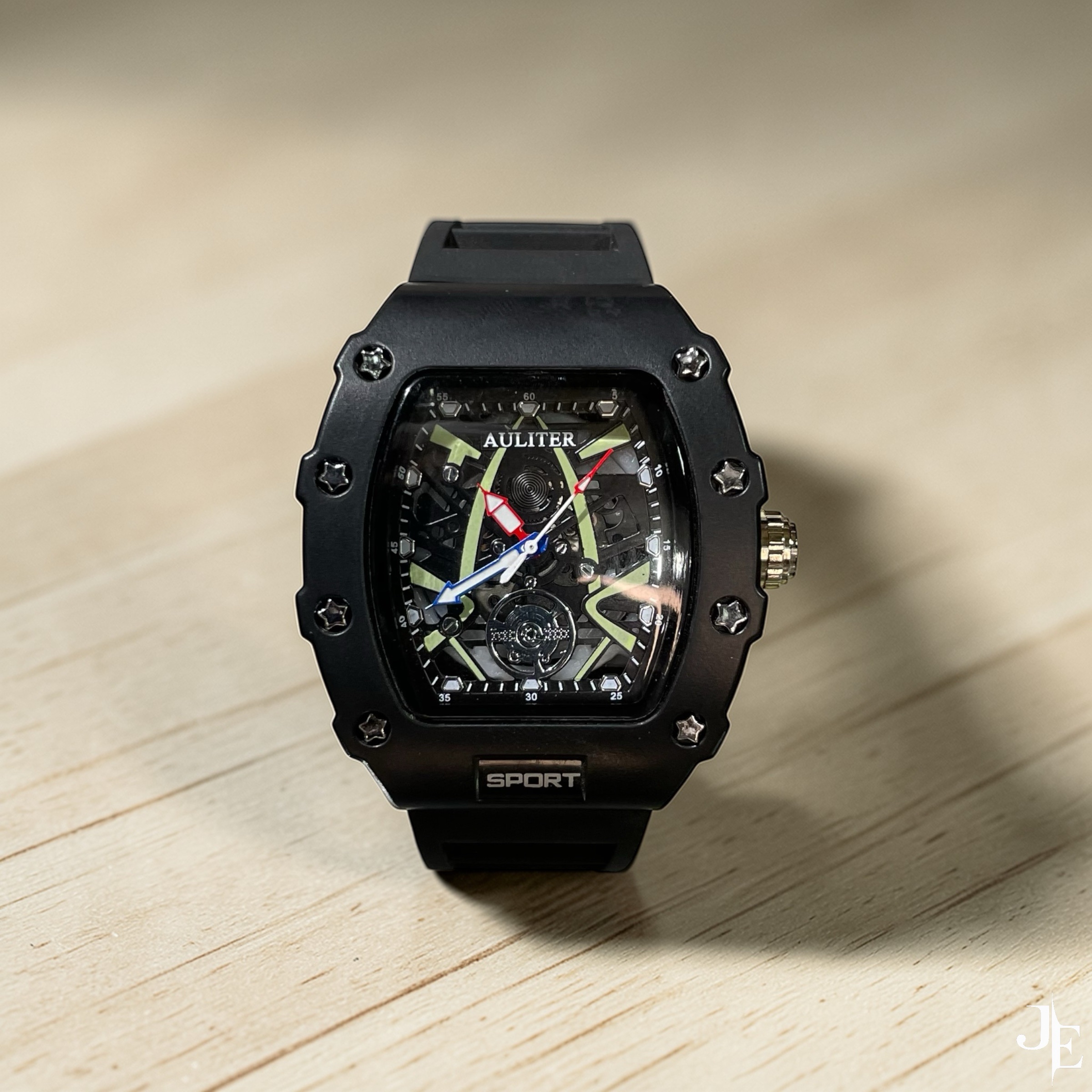 ✅ AULITER Sport Analog Watch – Bold Square Dial Wrist Watch for Men